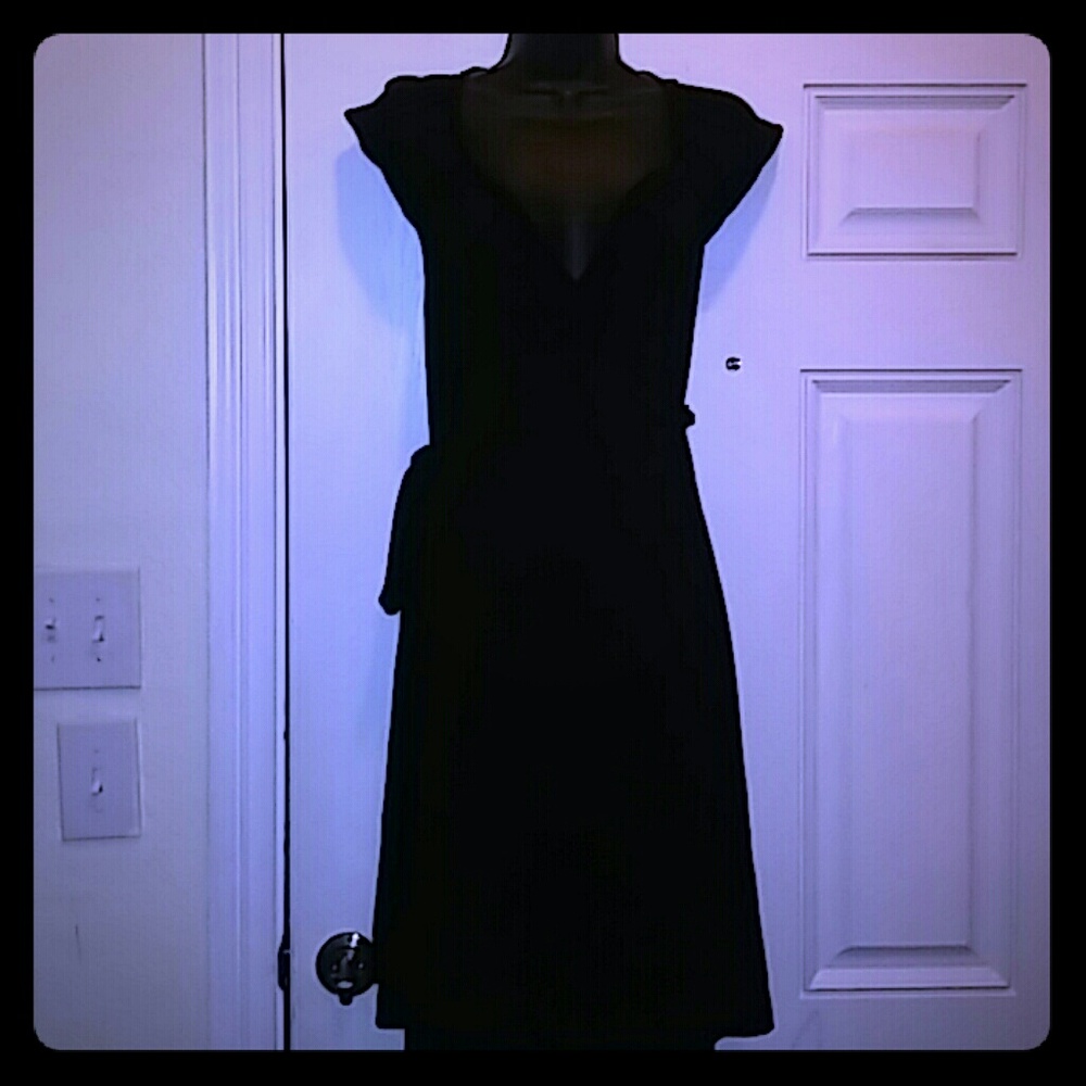 Ladies black wrap around dress by NORMA KAMALI